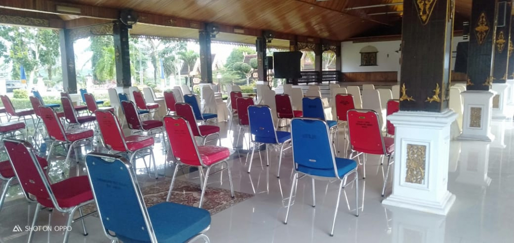 Lokasi nobar di Pendopo untuk petinggi Kabupaten Batanghari di rumah Dinas Bupati Batanghari di Muarabulian.